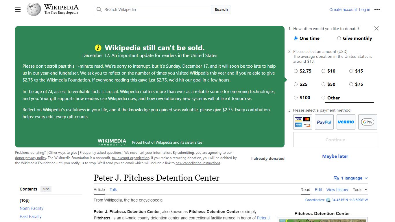 Peter J. Pitchess Detention Center - Wikipedia